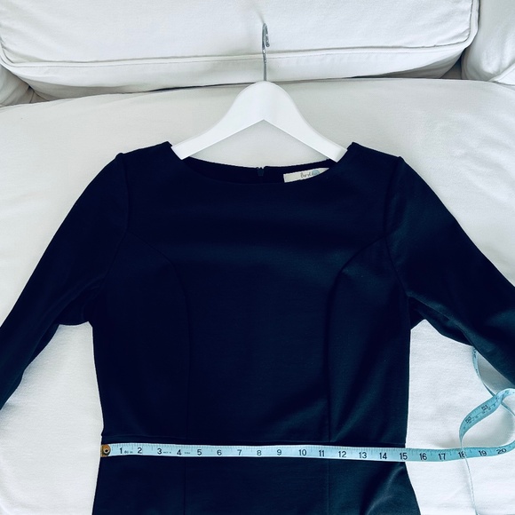 Boden Ponte Pencil Dress US 8R 3/4 Sleeve Black Dress – Worn < 5x - Size 8R - Picture 3 of 7